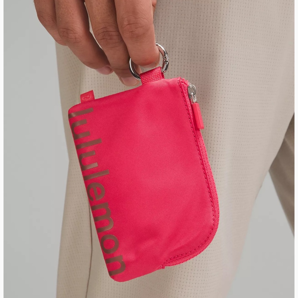 Lululemon Clippable Card Pouch Glaze Pink/ Ancient Copper